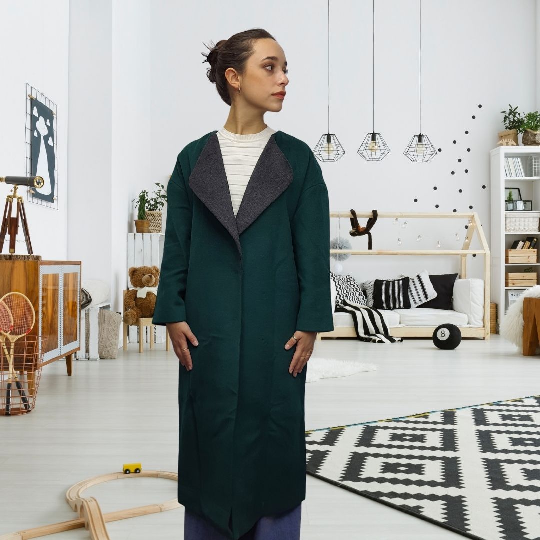 Blazer Vero Moda Verde Style ESTELLE L/S WOOL COAT(NL)