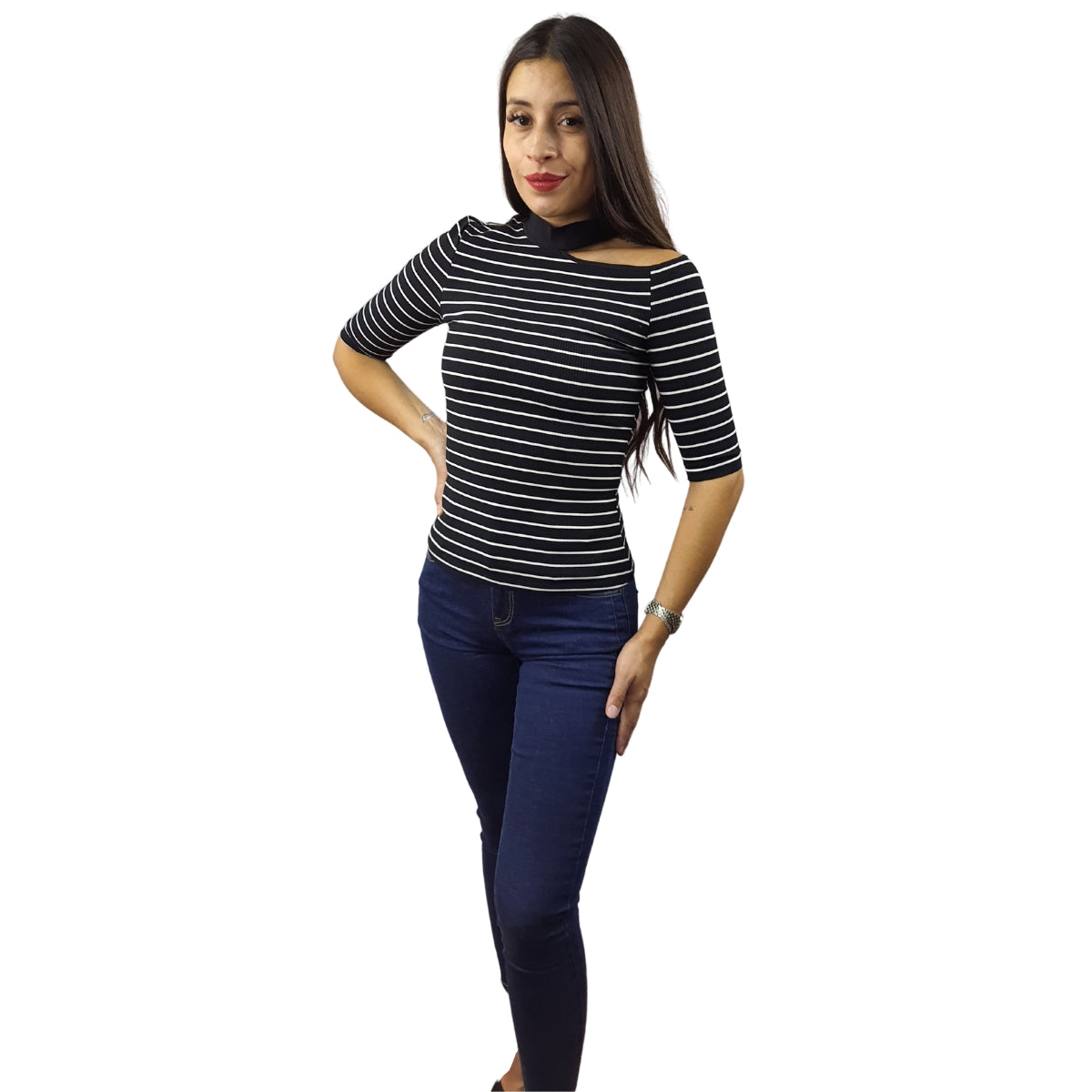 Blusa Vero Moda Negro Style CHOCKER 1/2 TOP(SL)