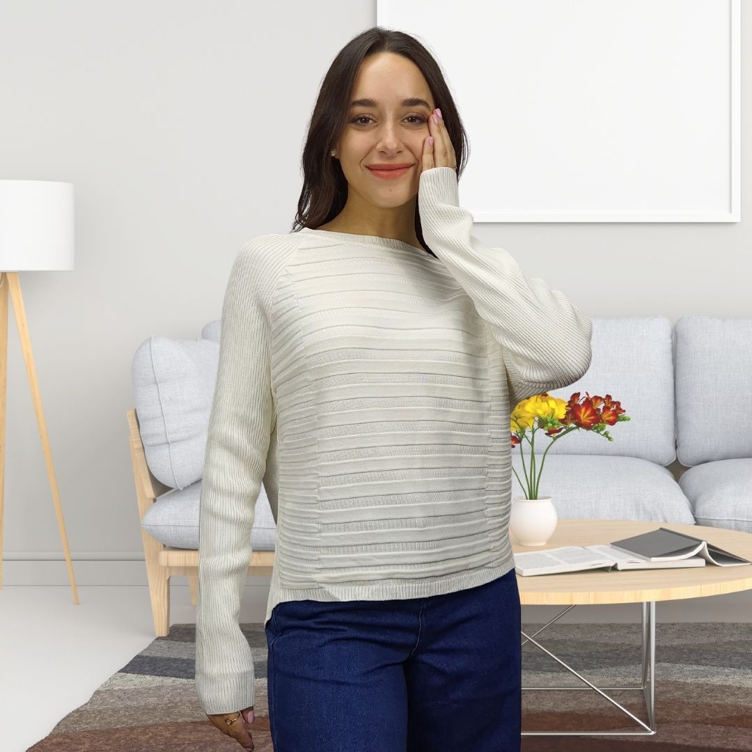 Sweater Vero moda Blanco Style LYNN L/S KNIT(NL)