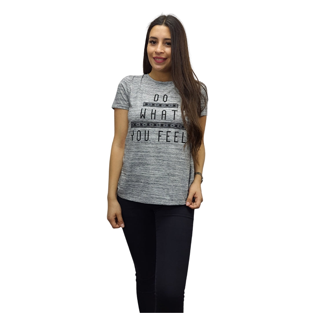 Polera Vero Moda Gris Style ANN S/S TOP(HH)