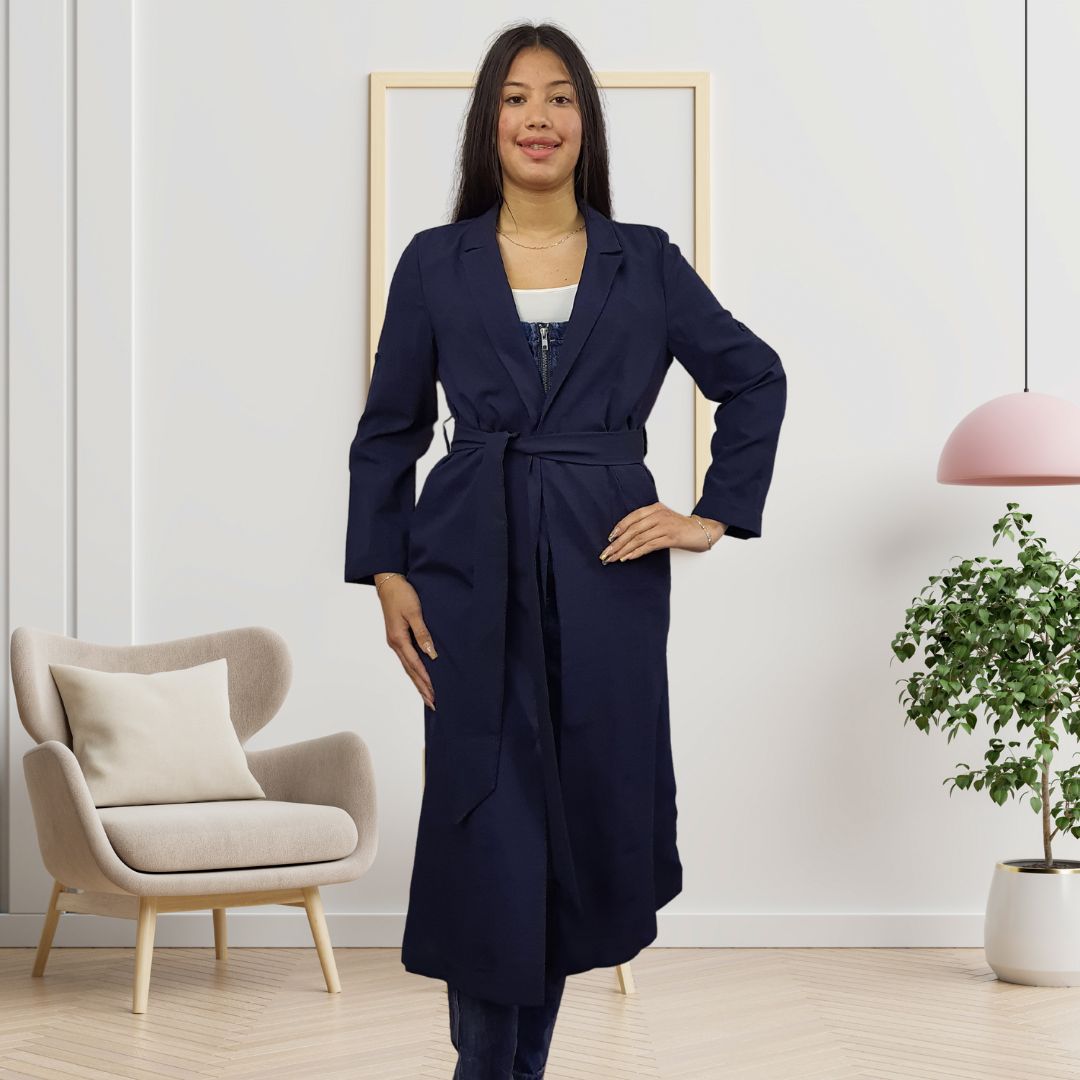 Tapado Vero Moda Azul Oscuro Style VICKY L/S COAT(VMC-MM)