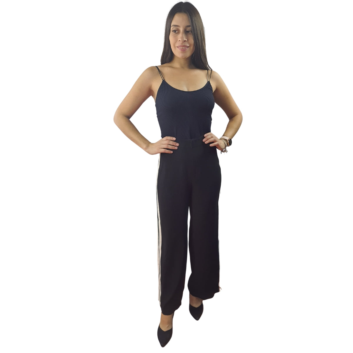 Pantalon Vero Moda Negro Style AZALEA 9/10 STRAIGHT PANTS(SL)