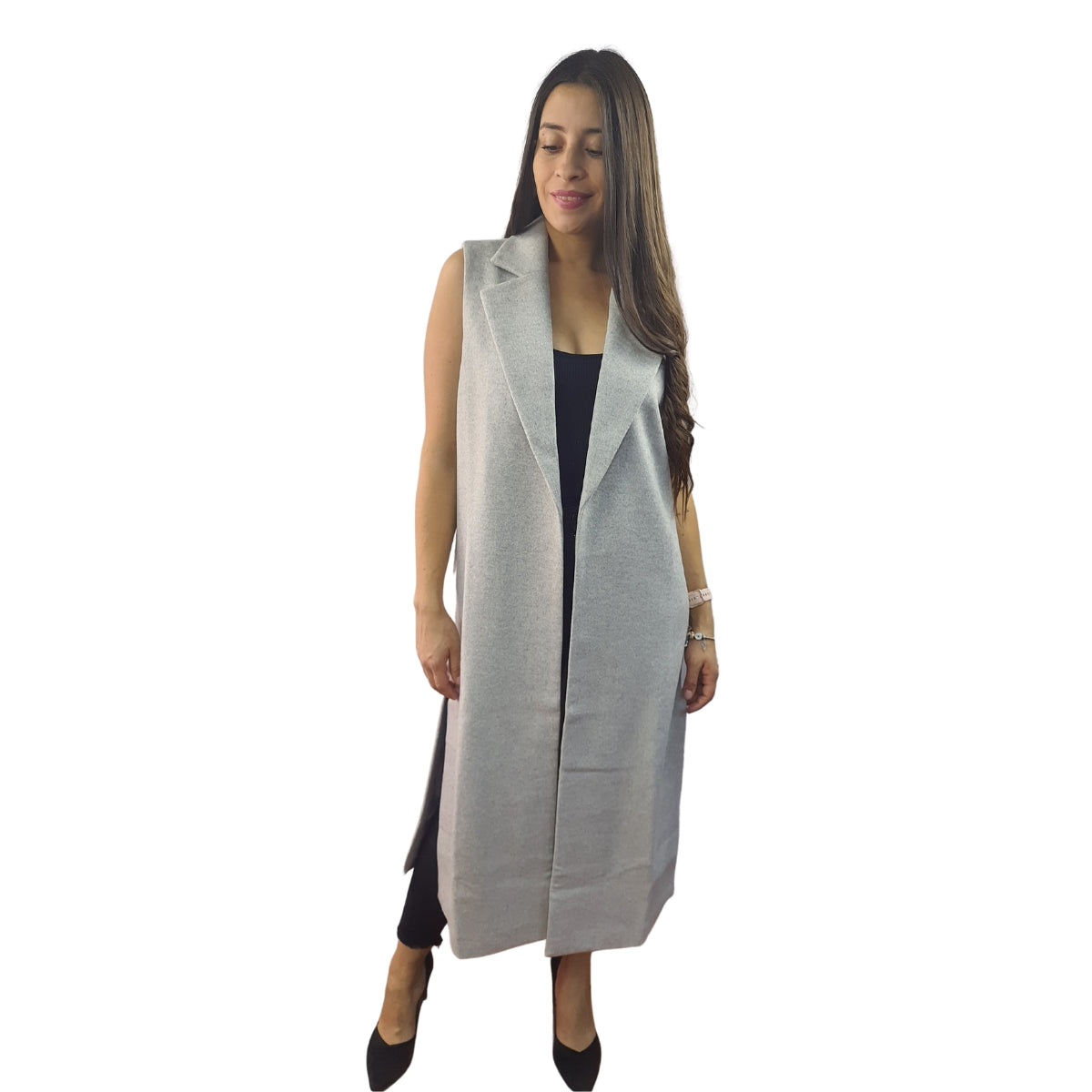 Tapado Vero Moda Gris Style ALINA WOOL WAIST COAT(NL)