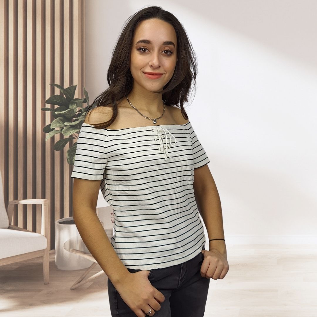 Blusa Vero Moda Blanco Style REBA S/S TOP(SD)