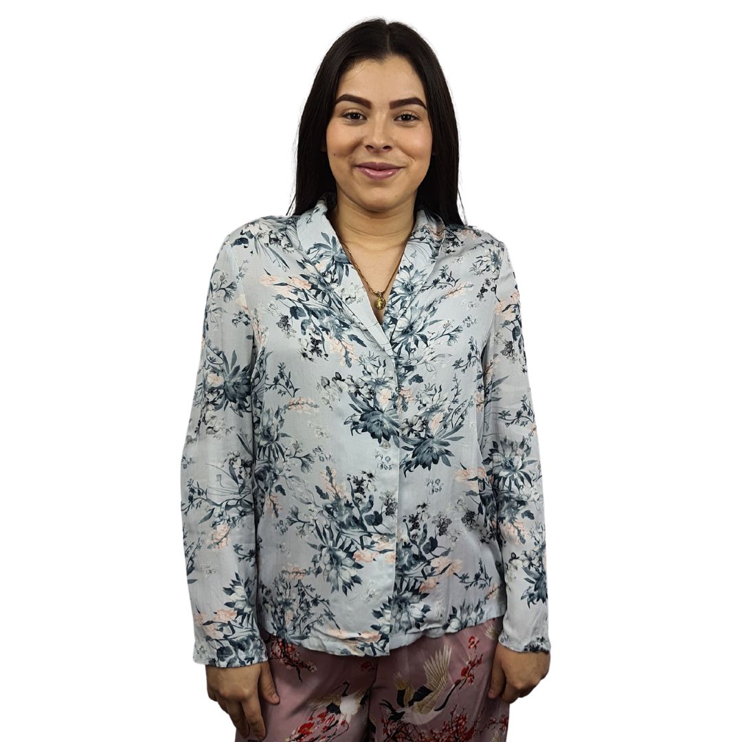 Camisa de Pijama Vero Moda Azul Claro Style ALICE L/S SHIRT(HOMEWEAR)