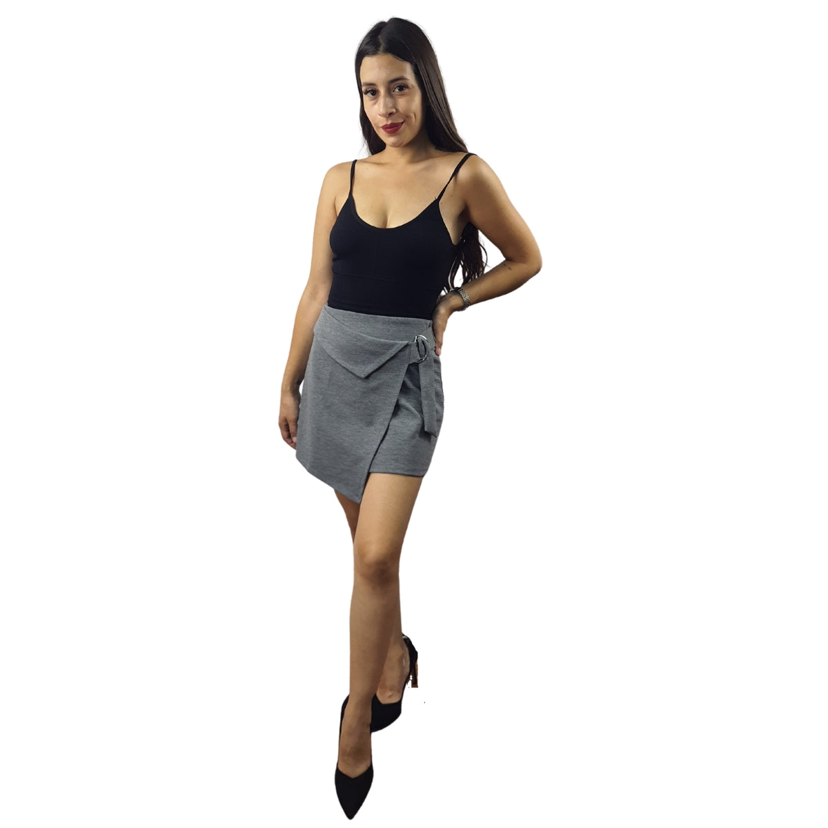 Falda Vero Moda Gris Style SURI JERSEY SKIRT(NC)