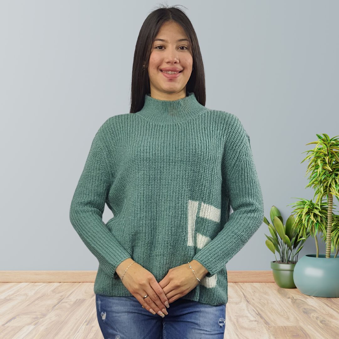 Sweater Vero Moda Verde Claro Style SIMA L/S KNIT(MW-CT-2)