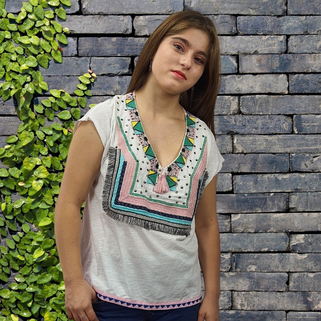 Polera Rapsodia Edit Knit Blanco