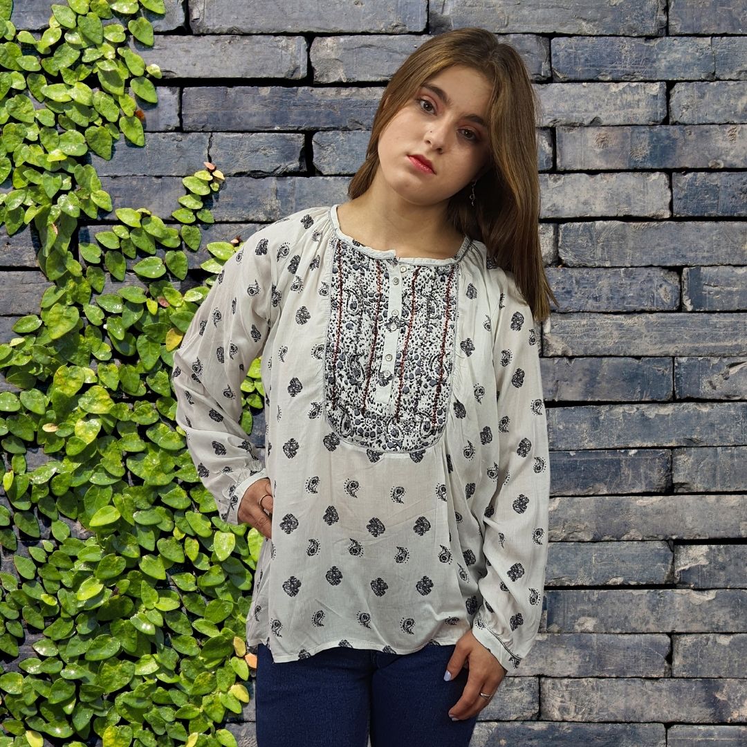 Blusa Rapsodia Zane Alik Blanco