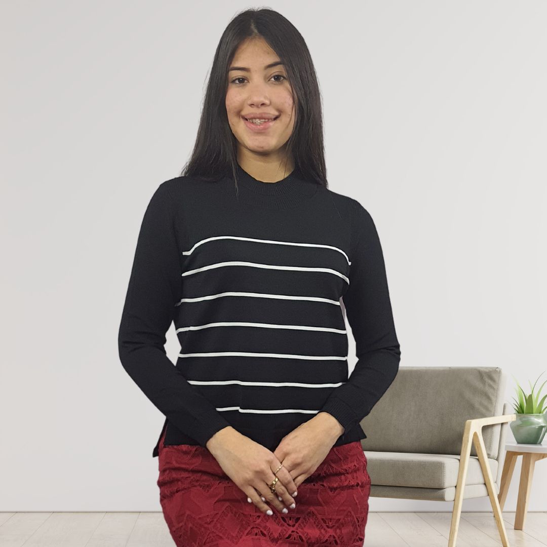 Blusa Vero Moda Negro Style ANDY L/S KNIT(UM)