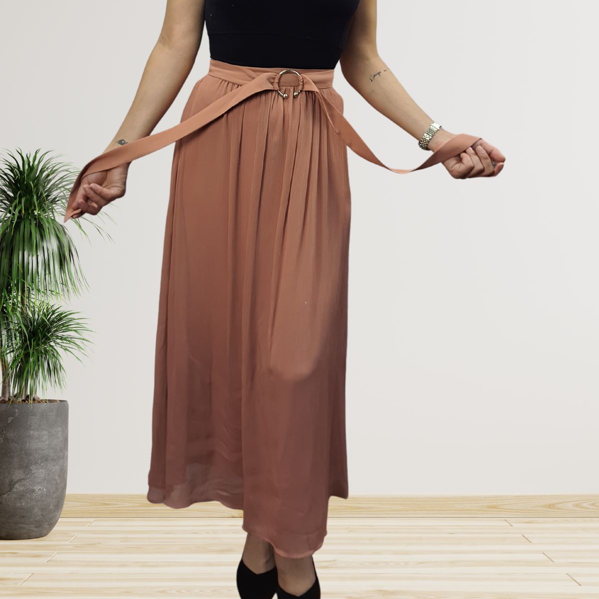 Falda Vero Moda Rosa Vieja Style PETALO LONG SKIRT(VMC-NR)