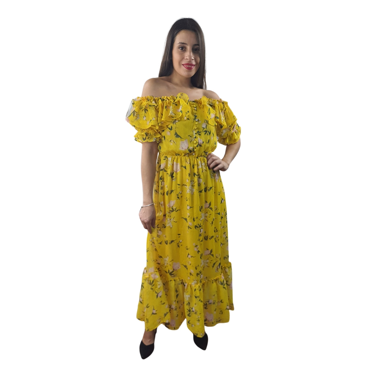 Vestido Vero Moda Amarillo Style WINNI 1/2 DRESS(VMC-BJ)