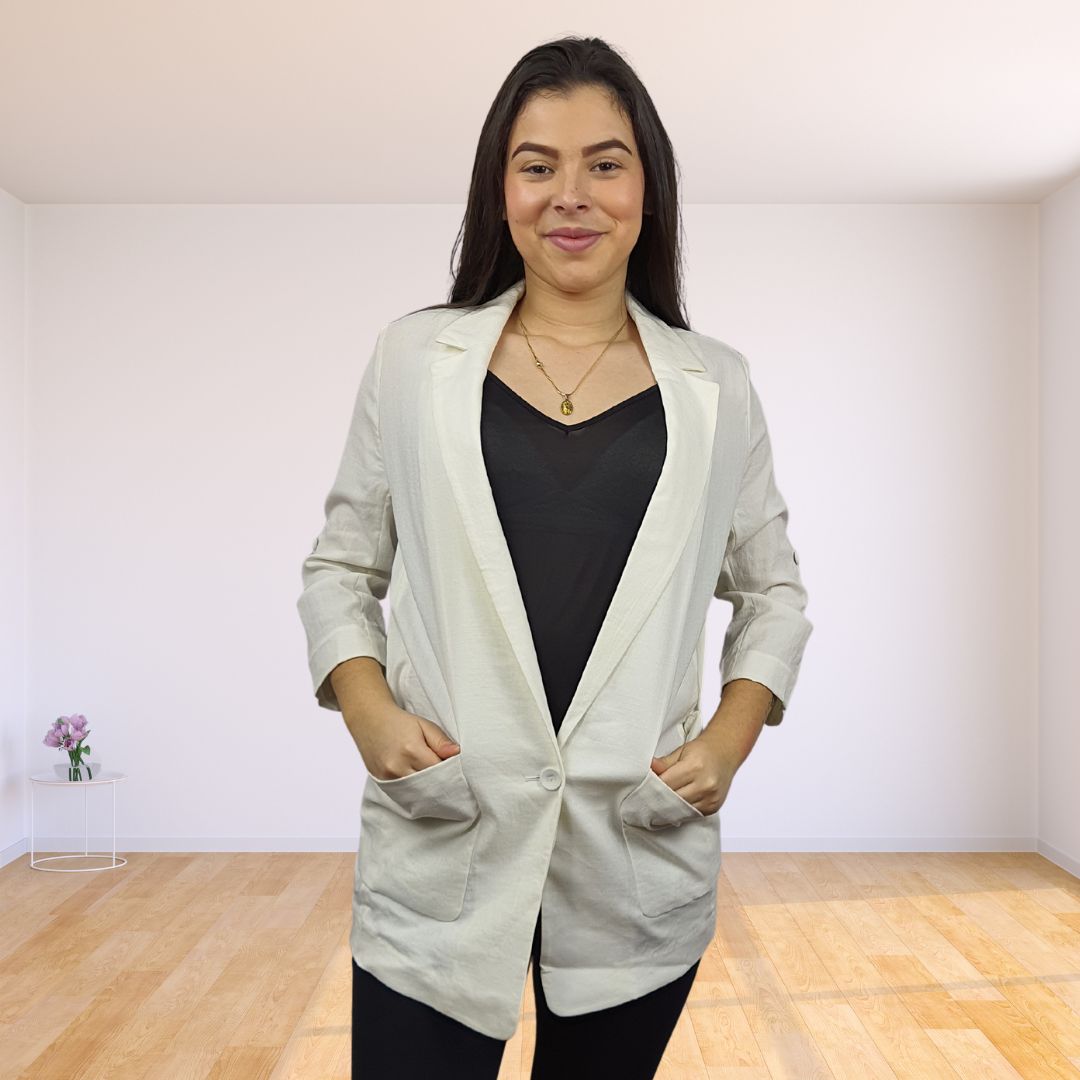 Blazer Vero Moda Blanco Style DAWN 3/4 BLAZER(MM)