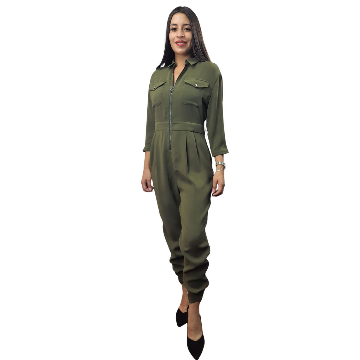 Entero Vero Moda Verde Style HONEYMOON ZIPPER CARROT CATSUIT(NL)