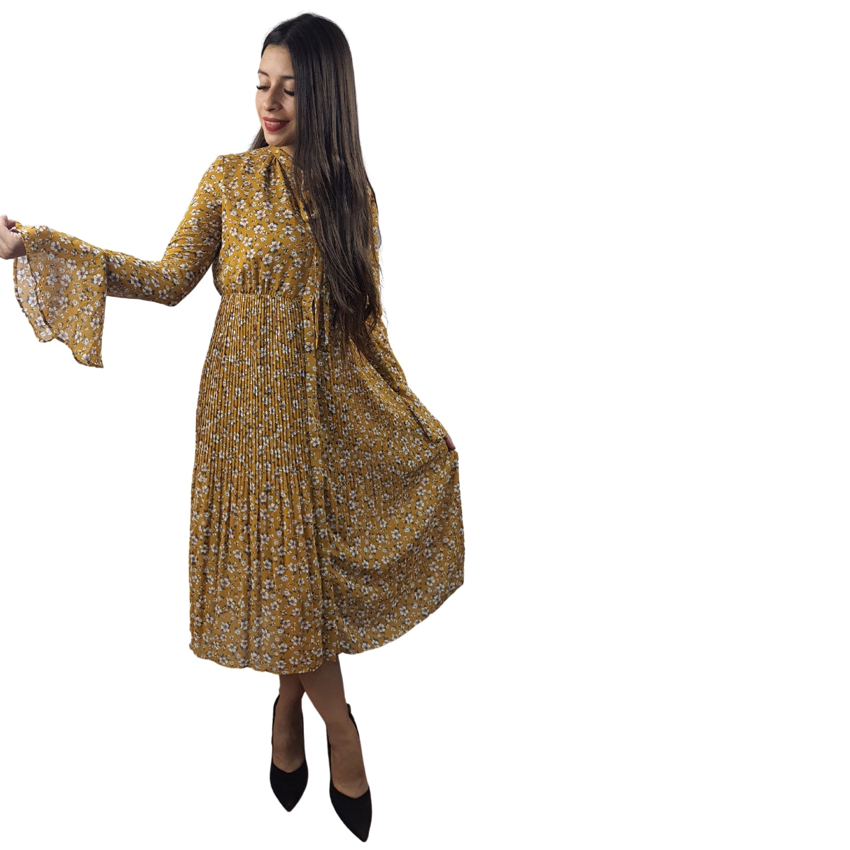 Vestido Vero Moda Mostaza Style VERA L/S LONG SHIRT CL1(VMC-DR)