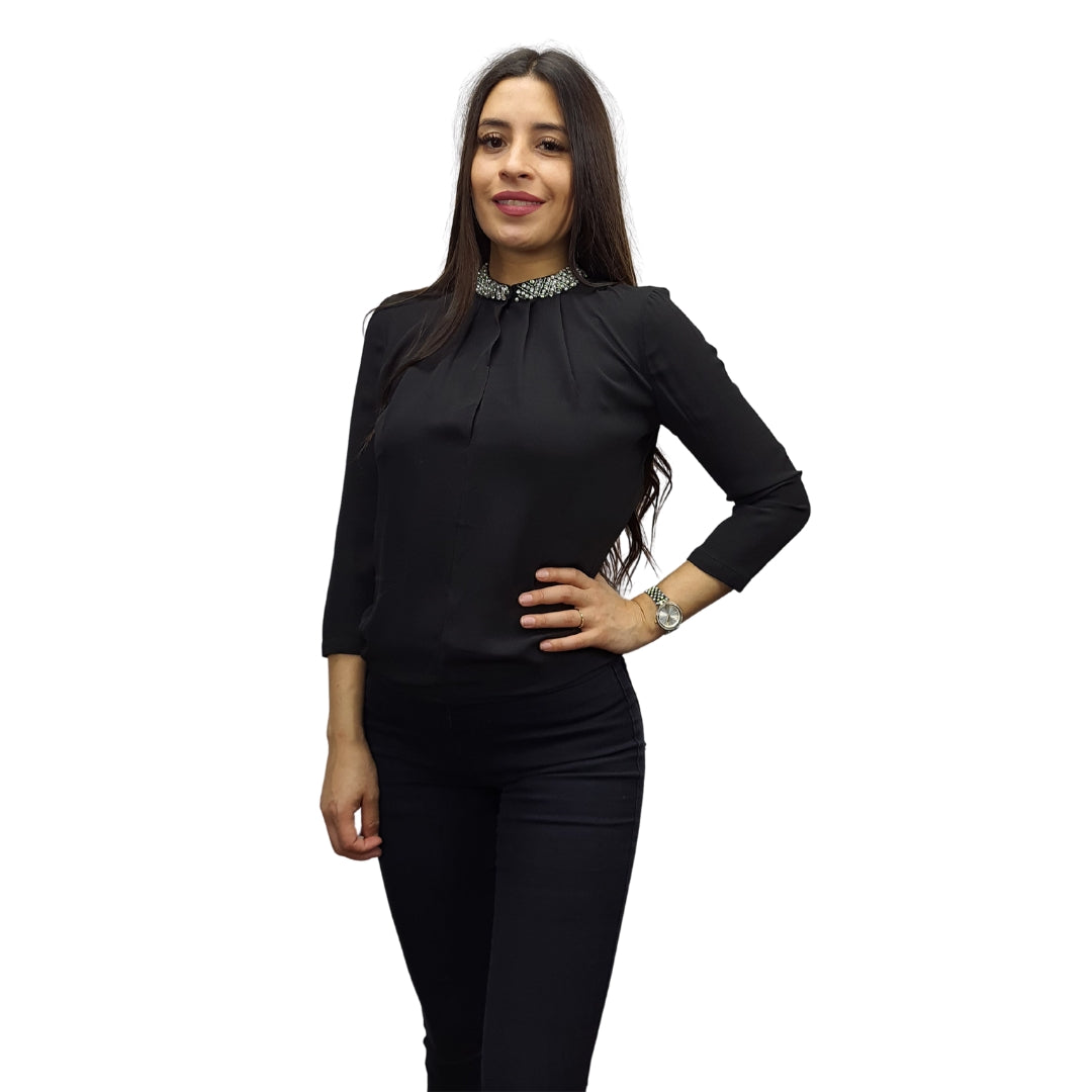 Blusa Vero Moda Negro Style PANDORA 3/4 TOP(VMC-BN-ET-2)