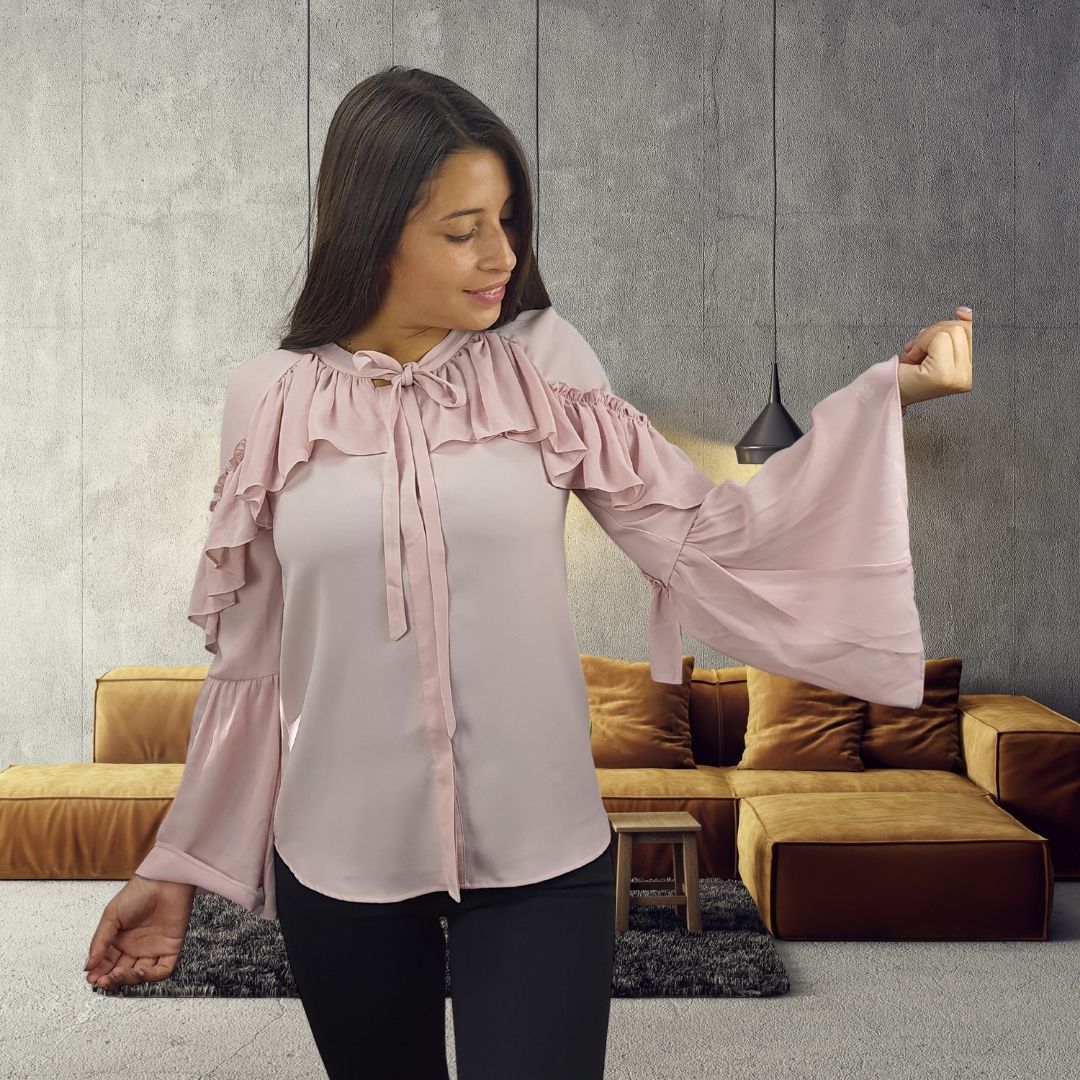 Blusa Vero Moda Rosa Vieja Style RAY L/S SHIRT(VMC-NR)
