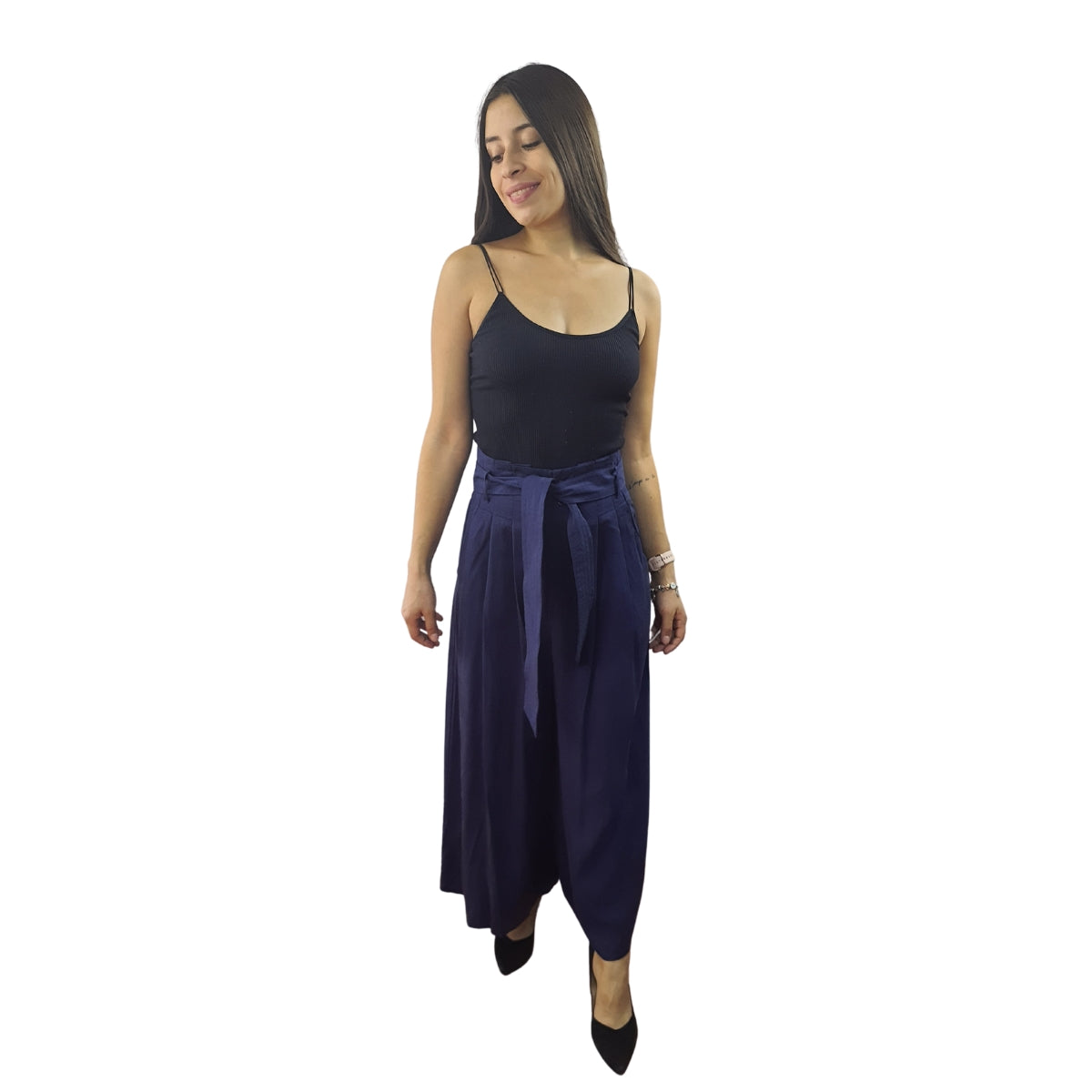Pantalon Vero Moda Azul Oscuro Style SOFT 7/8 LOOSE PANTS(TP)