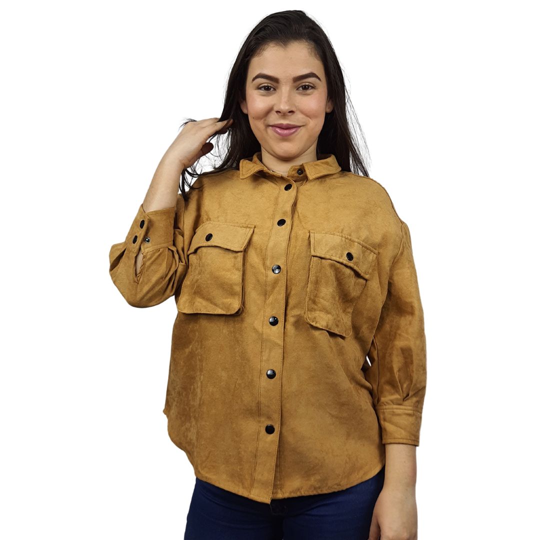 Blusa Vero Moda Beige Style EAGER L/S SHIRT(BN)