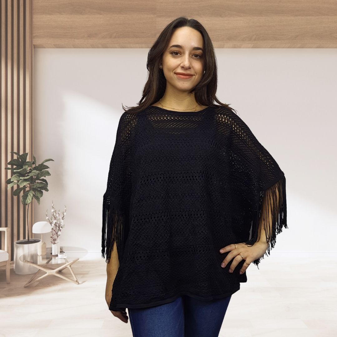 Blusa Vero Moda Negro Style KATE S/S KNIT SET(EL)