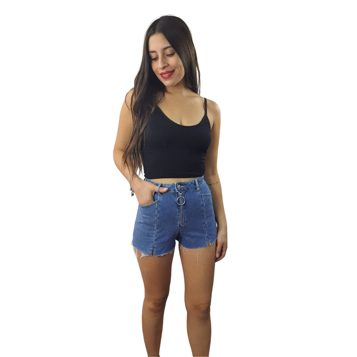 Short Vero Moda Azul Claro Style PEG HW DENIM SHORTS(FL)
