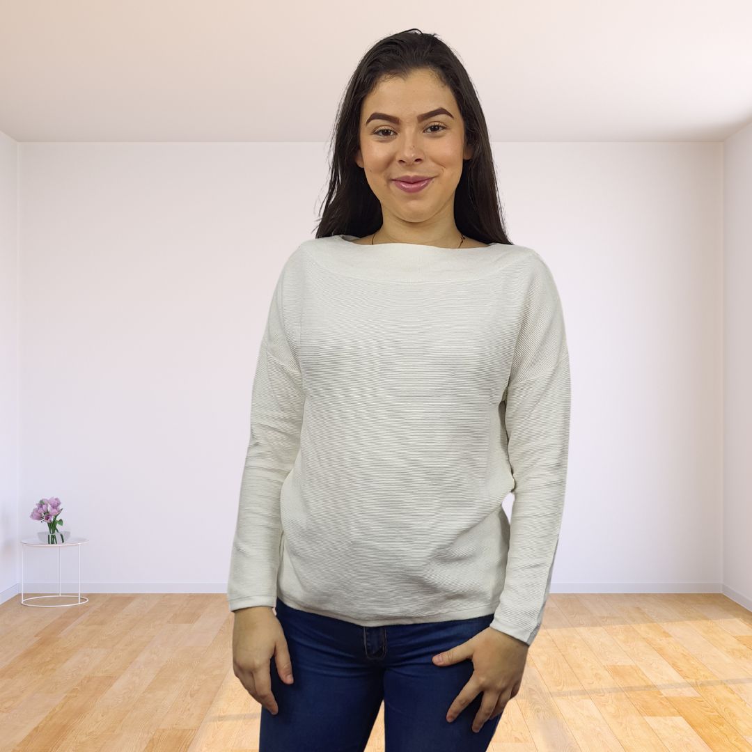 Blusa Vero Moda Blanco Style JEFF L/S KNIT(RN)