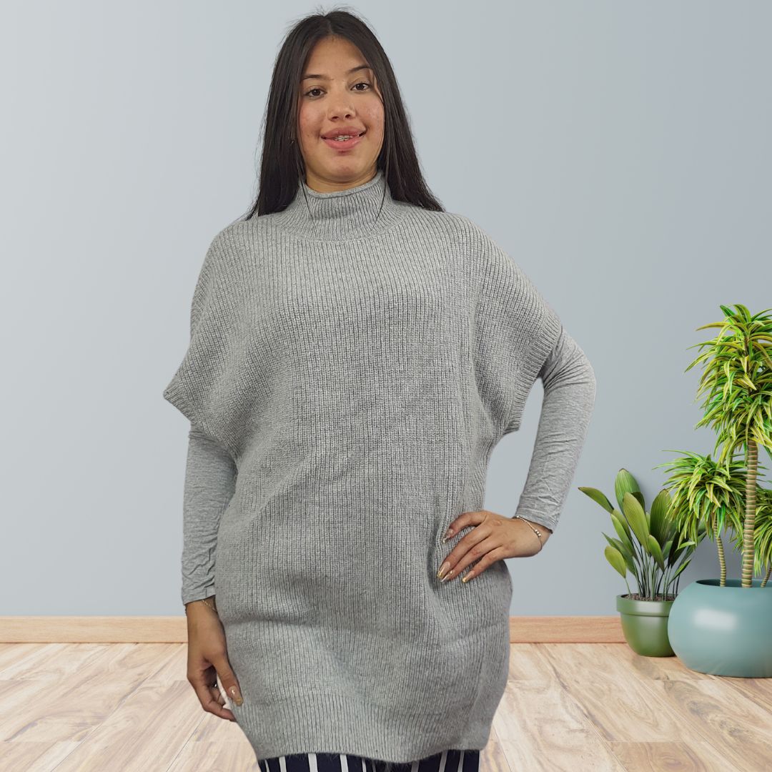 Vestido Vero Moda Gris Style PAULA L/S KNIT SET(VMC-MW-EC-2)