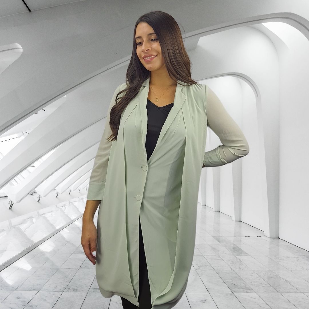 Blazer Vero Moda Verde Style MARQUERITE 3/4 BLAZER(VMC-TP)