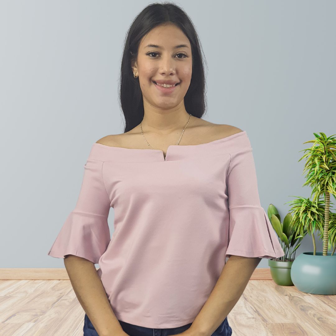 Blusa Vero Moda Rosa Vieja Style DIAMOND 1/2 JERSEY TOP(VMC-TP)