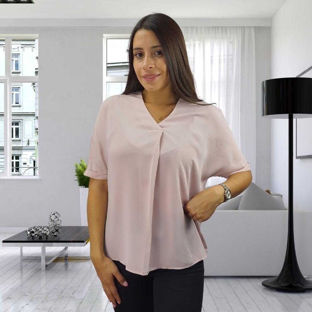 Blusa Vero Moda Rosa Vieja Style MORALE 1/2 WOVEN TOP(VMC-TP)