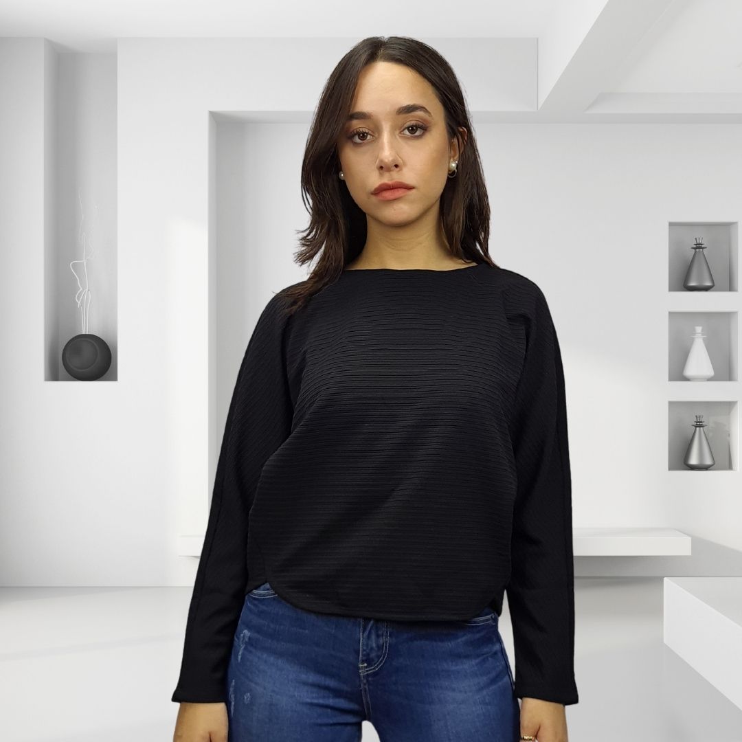 Blusa Vero Moda Negro Style RUGBY 9/10 JERSEY TOP(VMC-PM-ET-2)