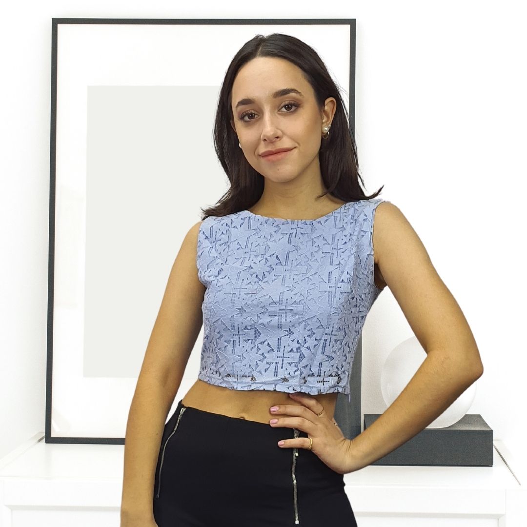 Top Vero Moda azul Style VIVIEN S/L TOP(SD)