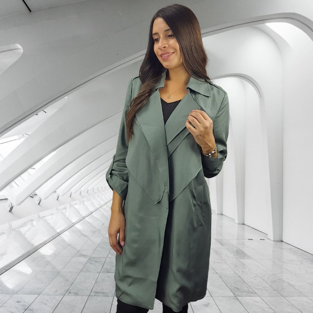 Tapado Vero Moda Verde Style STARRY NARCISSUS L/S COAT(LL)