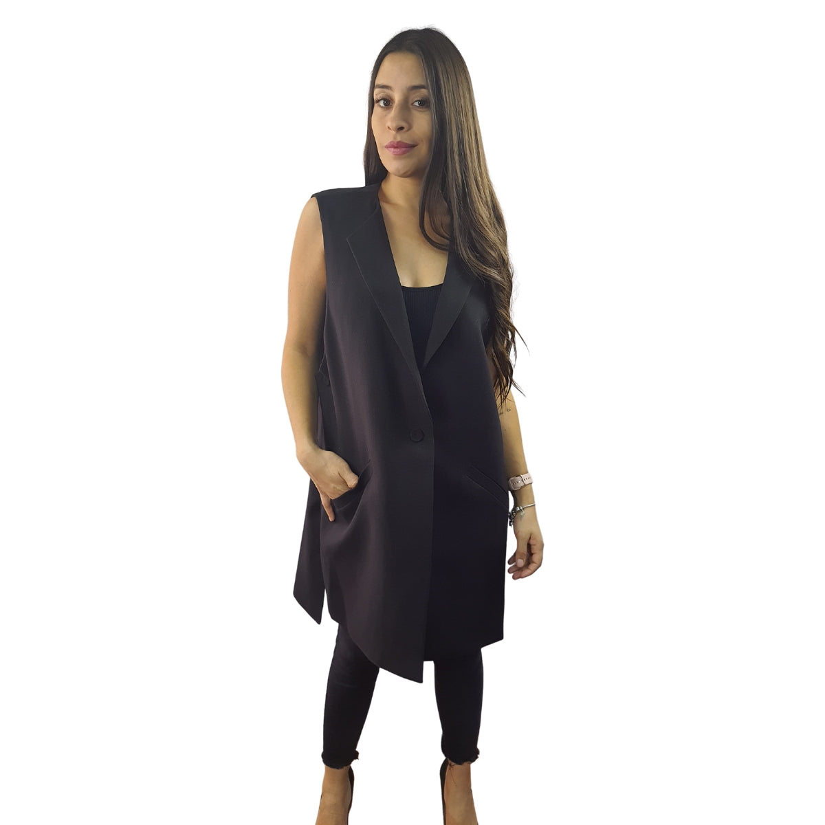Tapado Vero Moda Negro Style SNAPY WAISTCOAT(VMC-PM-ET-3)