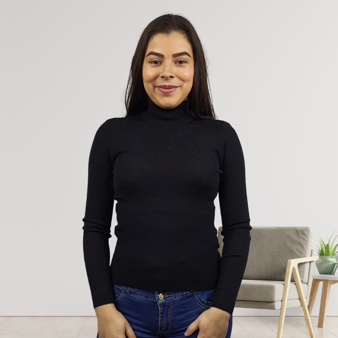 Blusa Vero Moda Negro Style CHOICE PHYSIC L/S KNIT-OR