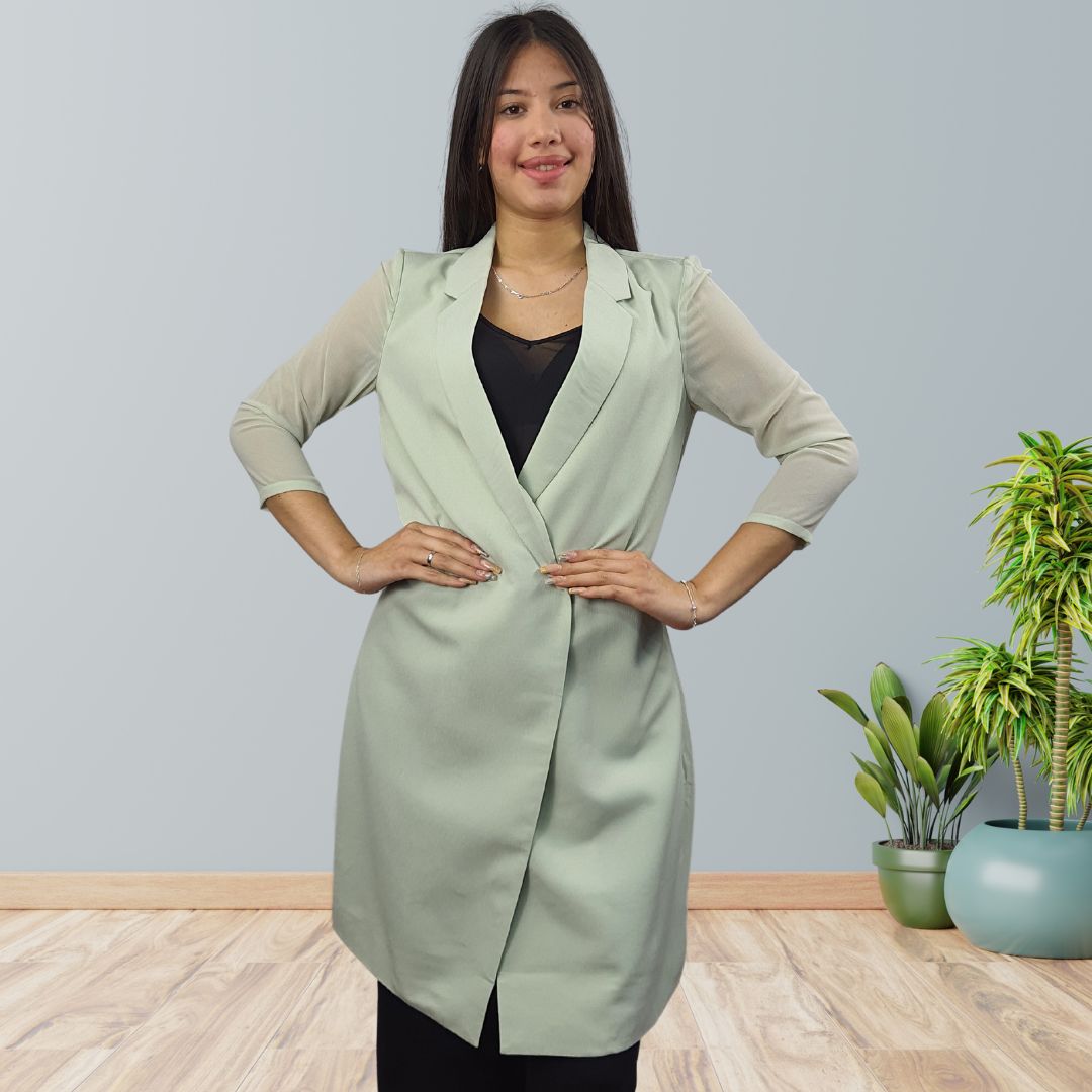 Blazer Vero Moda Verde Style URIAH 3/4 BLAZER(TP)