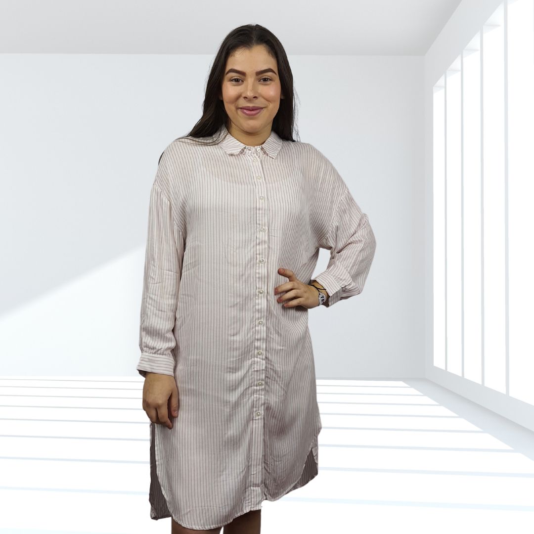 Bata de Pijama Vero Moda Rosado Style STUDIO L/S LONG SHIRT(HOMEWEAR)