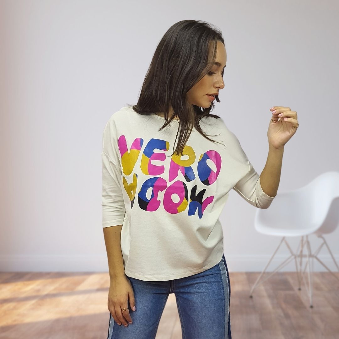 Blusa Veromoda Beige Style WENDY 3/4 TOP(PM-CT-2)