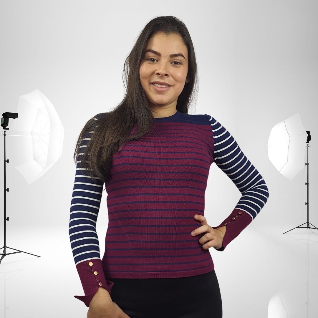 Blusa Vero Moda Vino Style KOBOL L/S KNIT(NL)