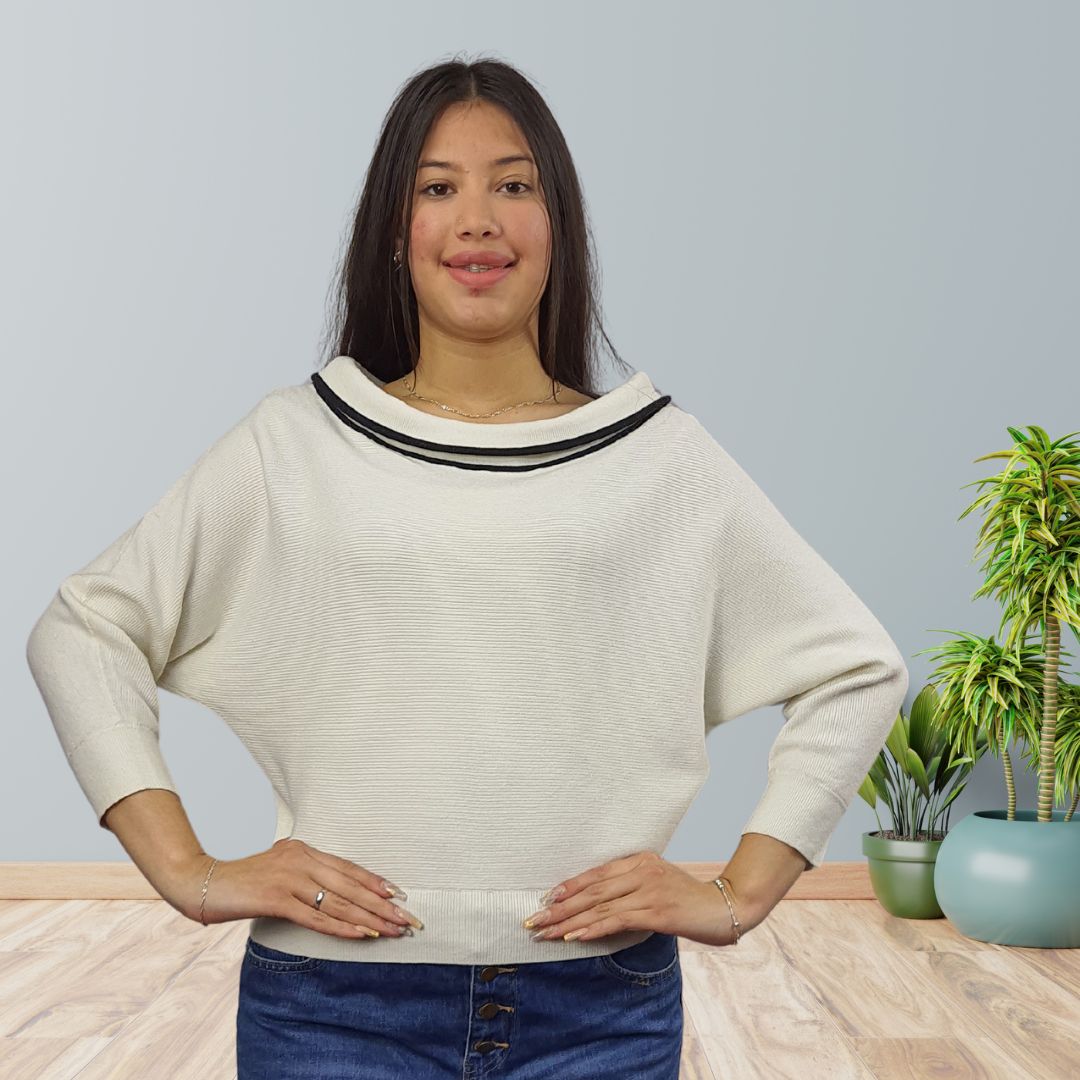 Sweater Vero Moda Blanco Style BEREK L/S KNIT(LL)