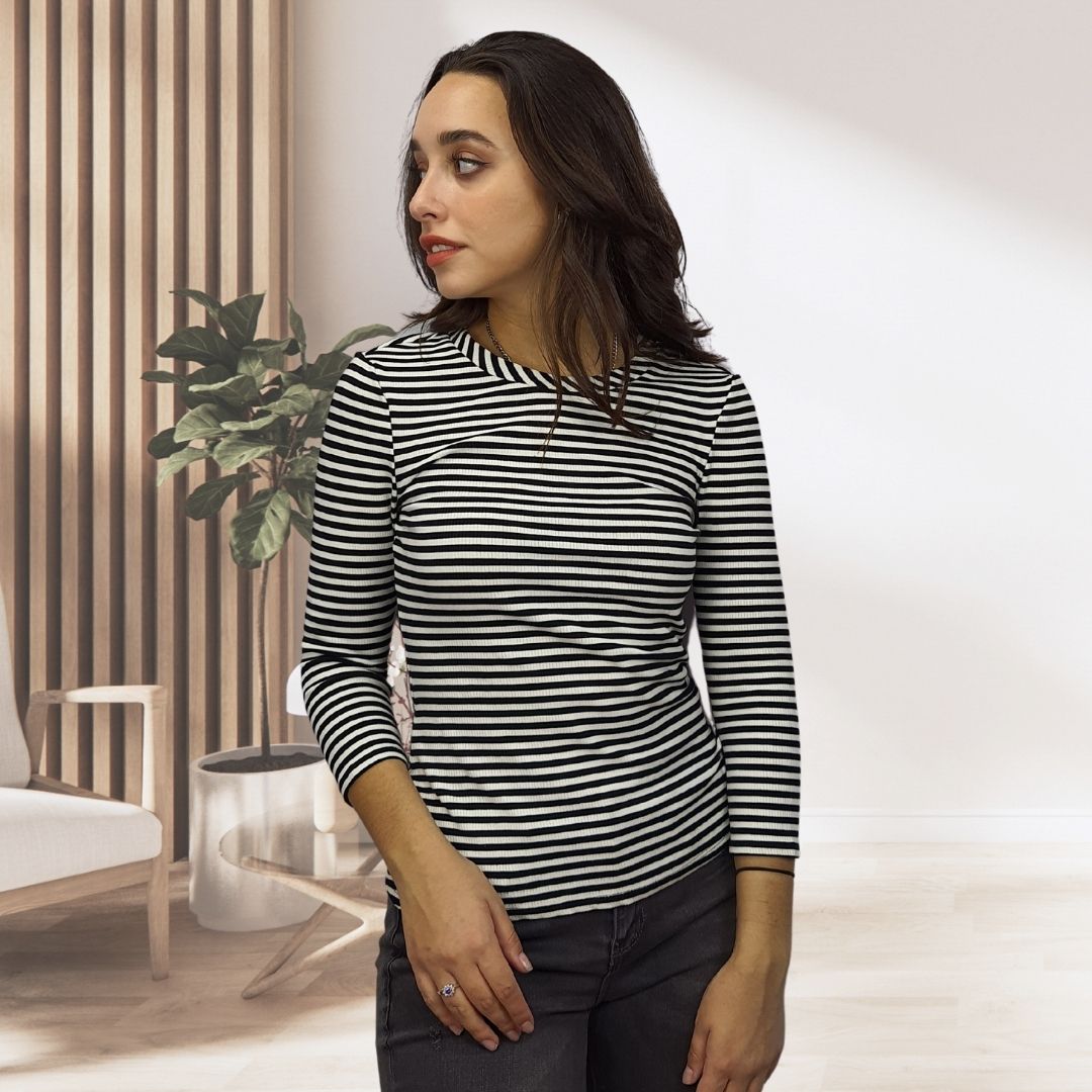 Blusa Veromoda Blanco Style YENG 3/4 TOP(SD)