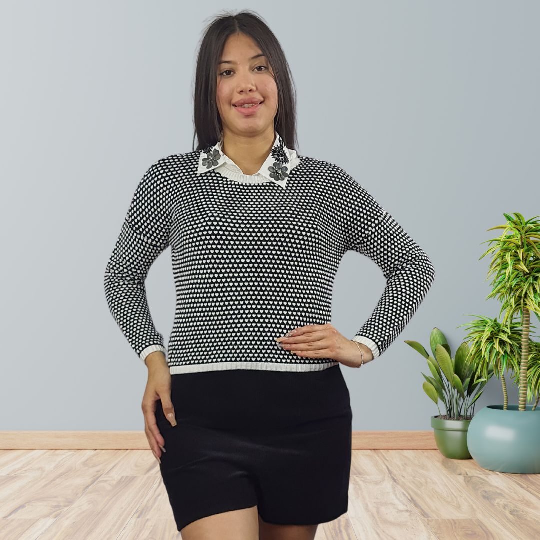 Sweater Vero Moda Negro Style COCONUT L/S KNIT SET(BN-ET-2)