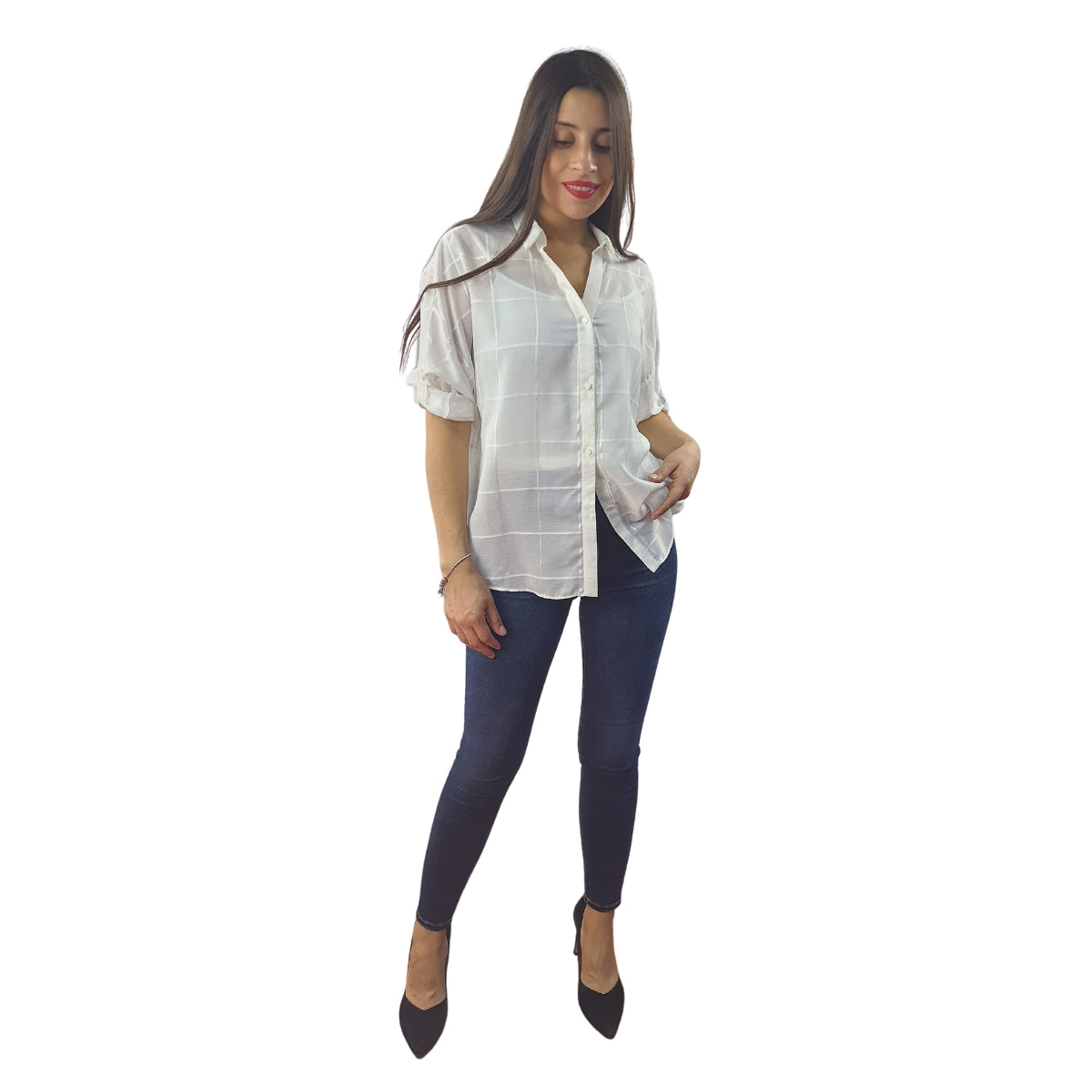 Blusa Vero Moda Blanco Style WEN 3/4 SHIRT SET(VMC-TP)