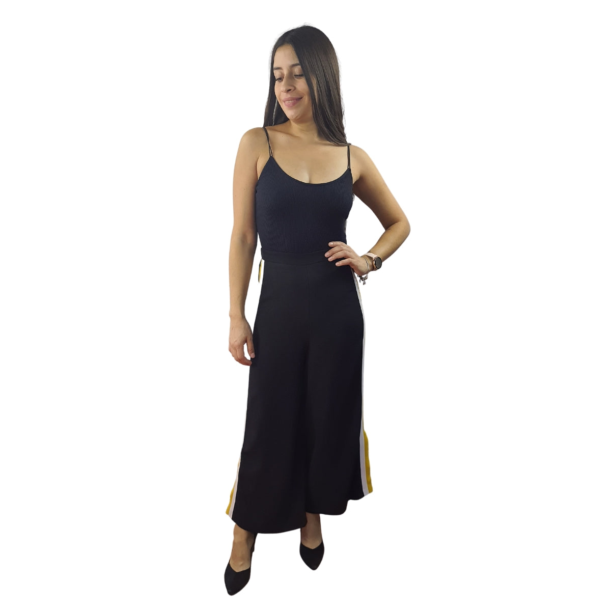 Pantalon Vero Moda Negro Style MABEL 9/10 WIDE PANTS(SL)