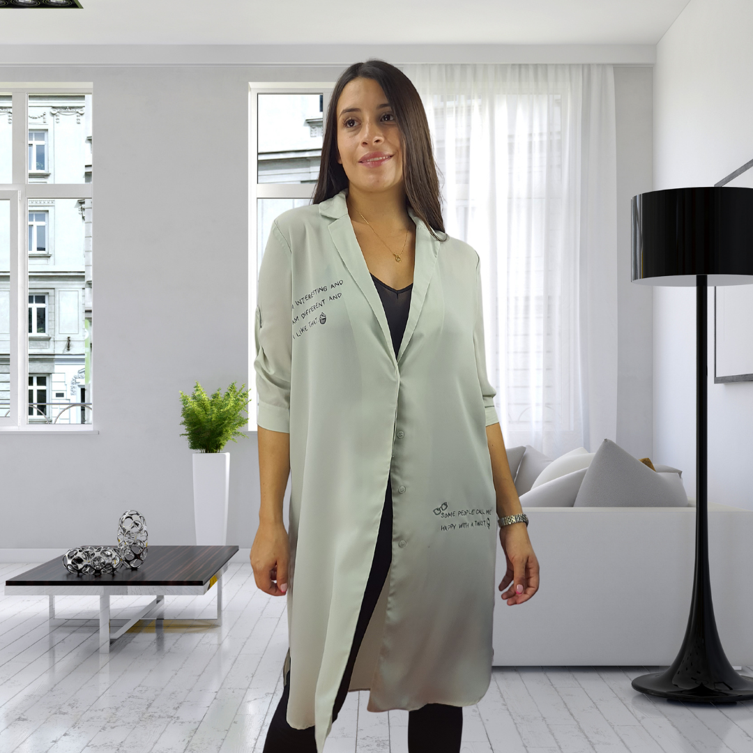 Blazer Vero Moda Verde Style LIBBY 3/4 BLAZER(TP)