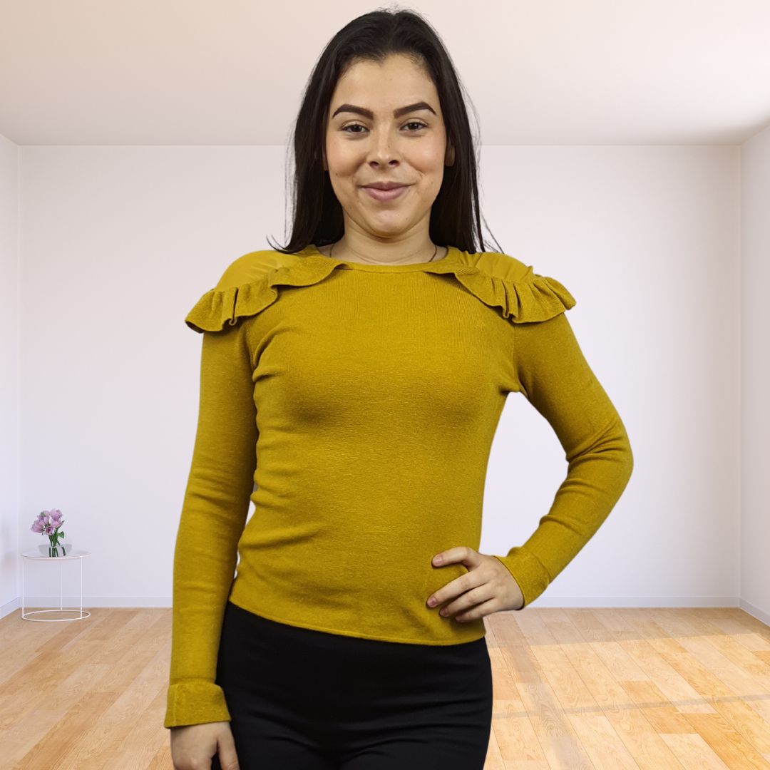 Blusa Vero Moda Amarillo Style VICTOR L/S KNIT(VMC-DR)