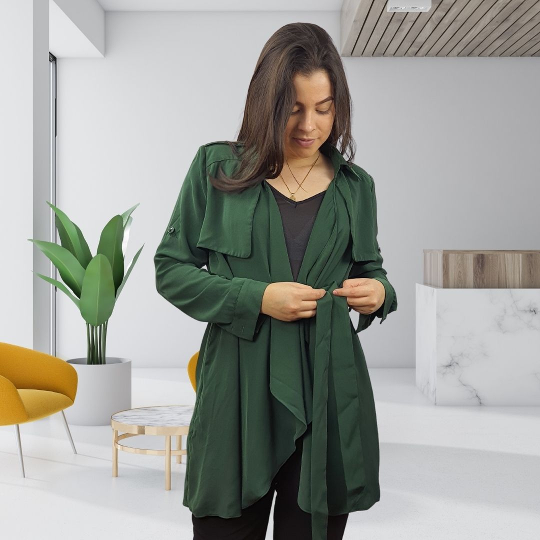 Blazer Vero Moda Verde Style UNA 3/4 JACKET(PM-EC-2)