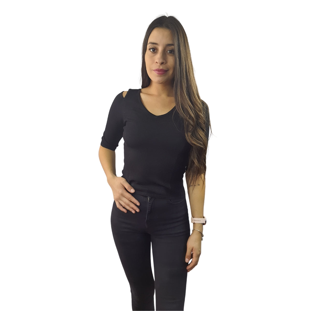 Blusa Vero Moda Negro Style GRAPE 1/2 KNIT(NL)
