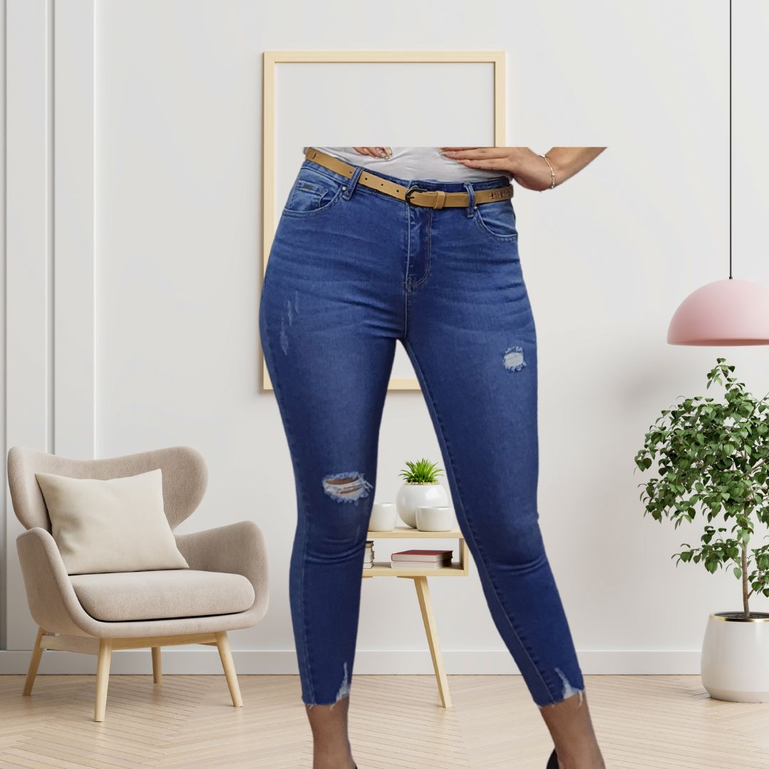 Jeans Vero Moda Azul Claro Style COMPLEXION 7/8 HW X-SLIM JEANS(SL)