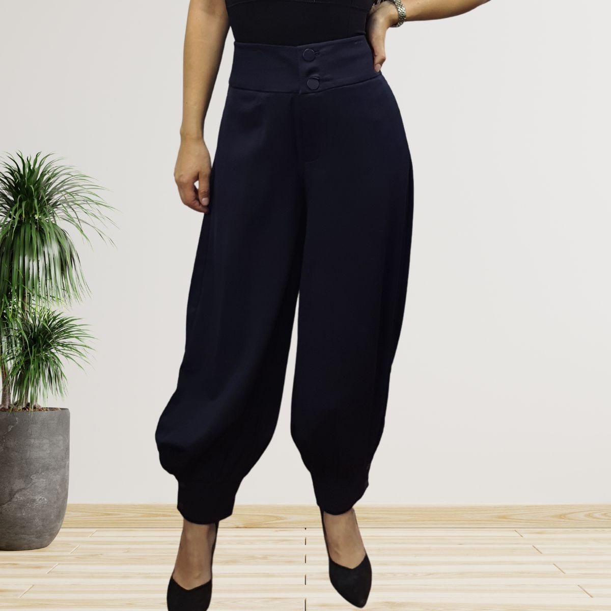 Pantalon Vero Moda Negro Style ALEX 9/10 LOOSE PANTS(VMC-FL)